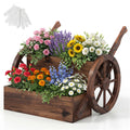 Carbonized Fir Wood 2-Tier Wagon Planter