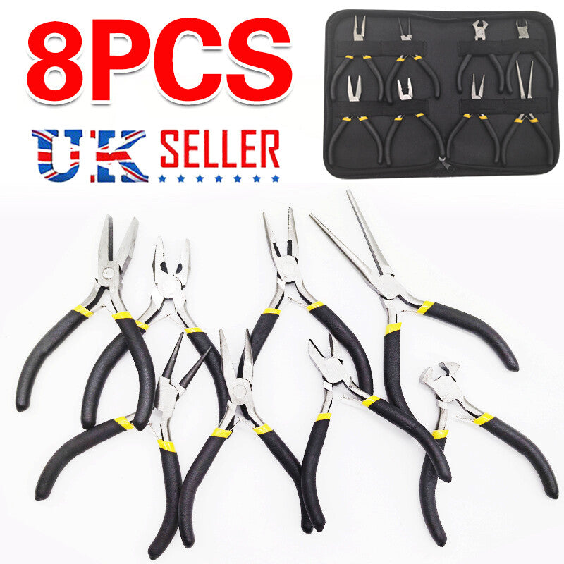 Mini Pliers Set, 8 Piece — Jeweller & Precision