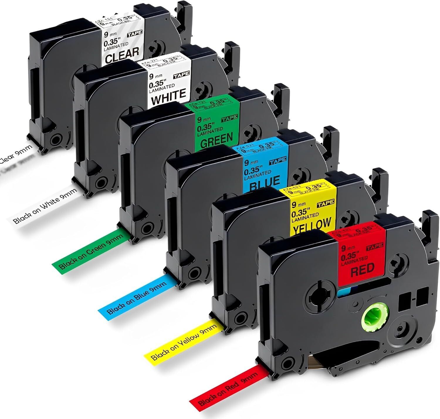 Brother P-Touch Compatible Label Tape, 12mm (6-Pack)